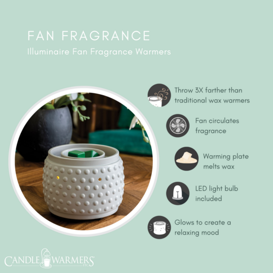 Beaded Slate Illuminaire Fan Warmer