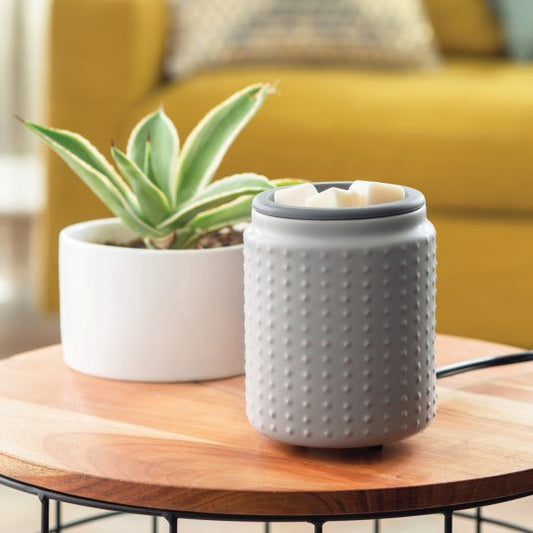 Gray Hobnail Flip Dish Warmer