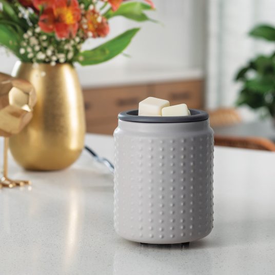 Gray Hobnail Flip Dish Warmer