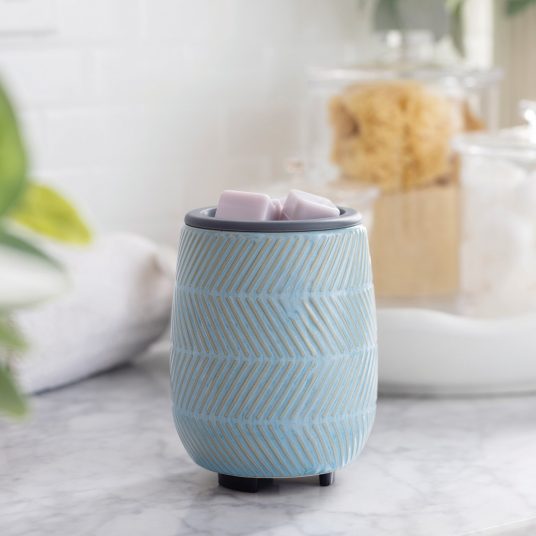 Blue Herringbone Flip Dish Warmer